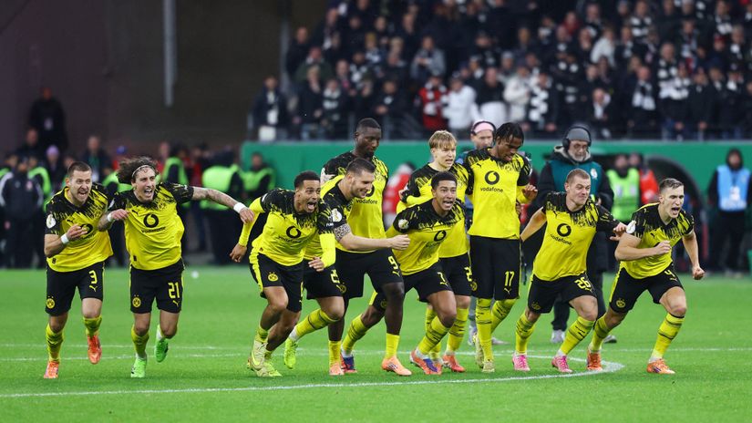 Borussia's players celebrating (©Gallo Images)