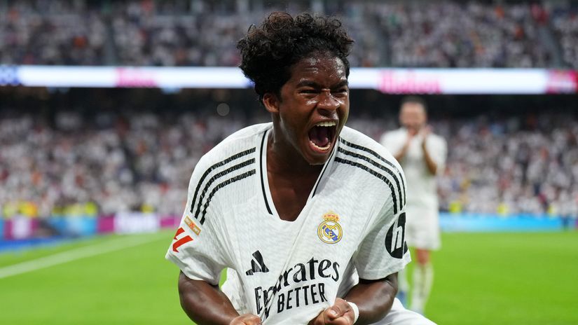 Endrick celebrating the goal (©Getty Images)