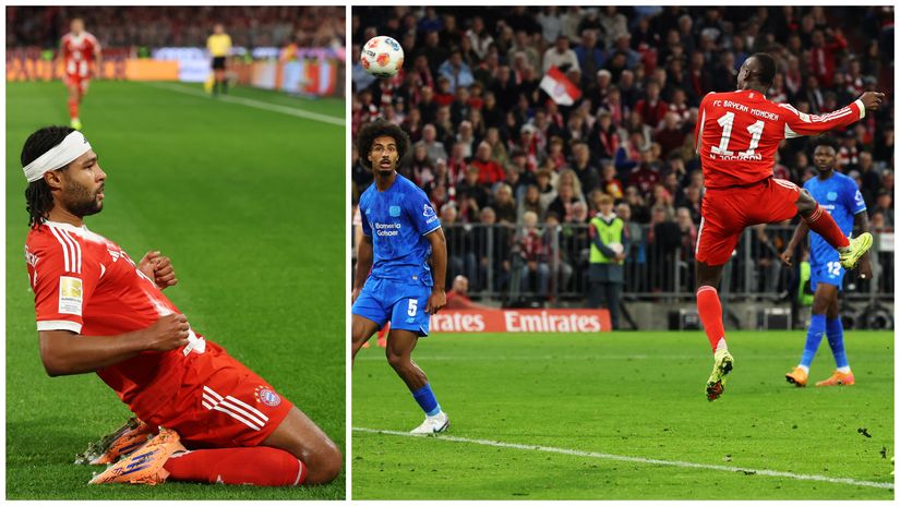 Gnabry celebrating and Jackson in the action (©Getty Images)