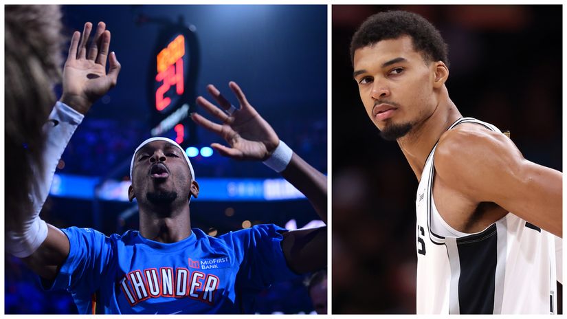 Gilgeous Alexander and Wembanyama (©Getty Images)