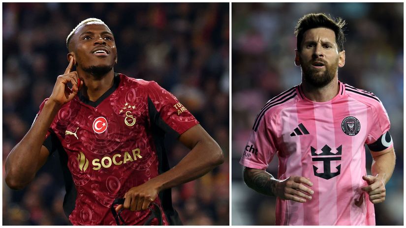 Victor Osimhen & Lionel Messi (©Gallo Images)