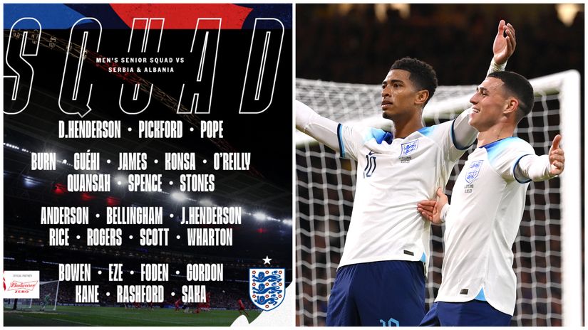 Jude and Phil are back in the squad... (©X/England/Stu Forster/Getty Images)