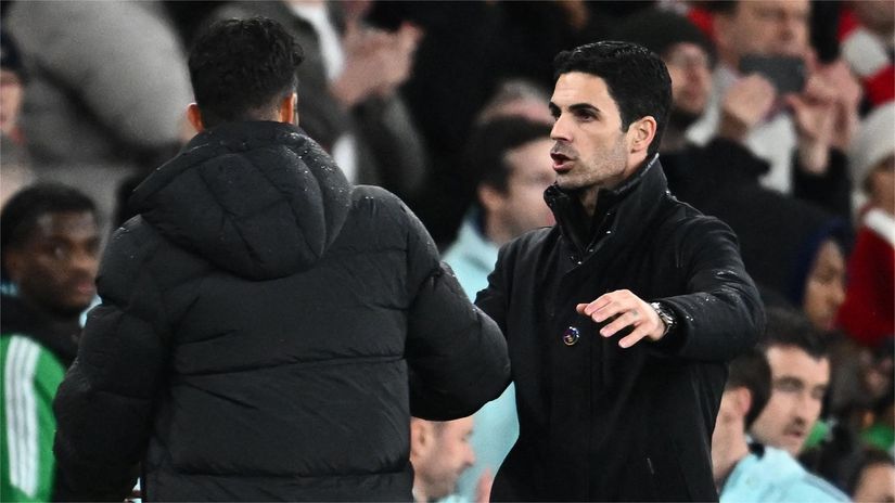 Amorim and Arteta (©REUTERS/Dylan Martinez )