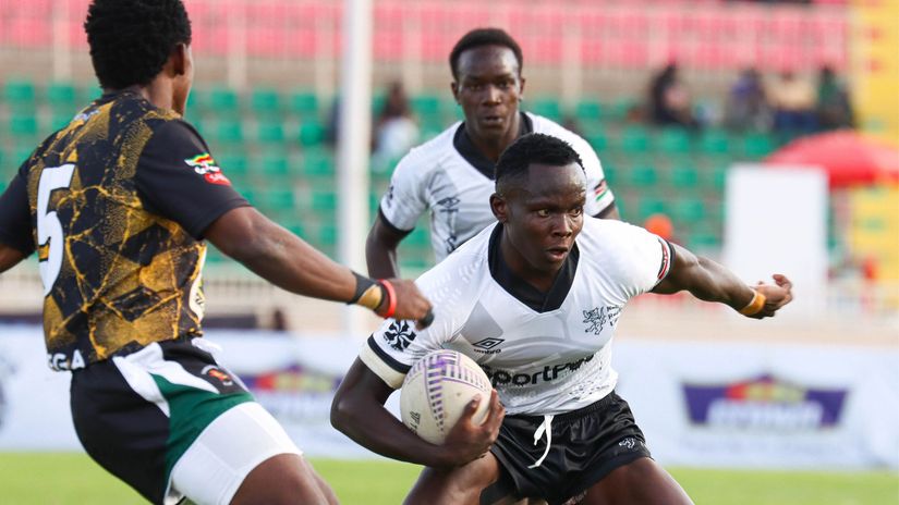 Kenya Morans in action at Safari Sevens ©Tabby Nashipae