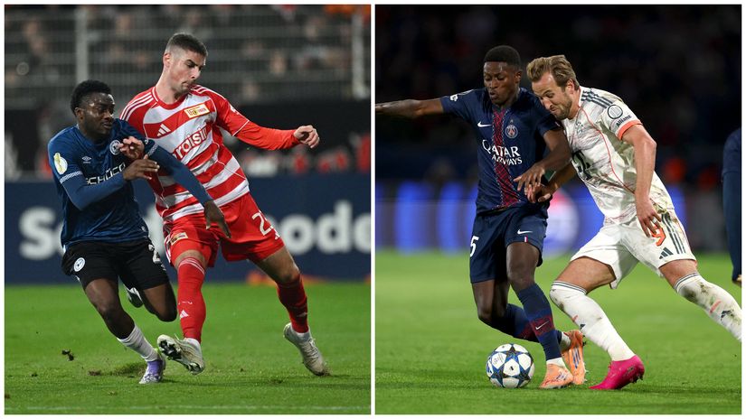 Andrej Ilic (left) and Harry Kane in action (©Gallo images)