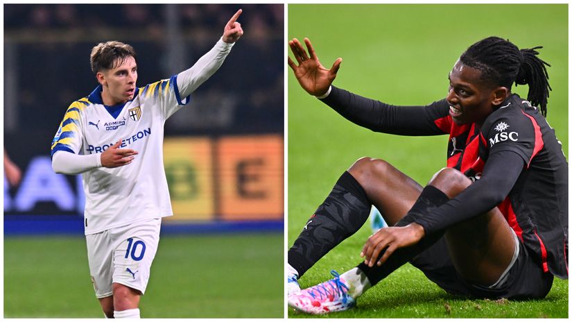 Adrian Bernabe and Rafael Leao (©Getty Images)