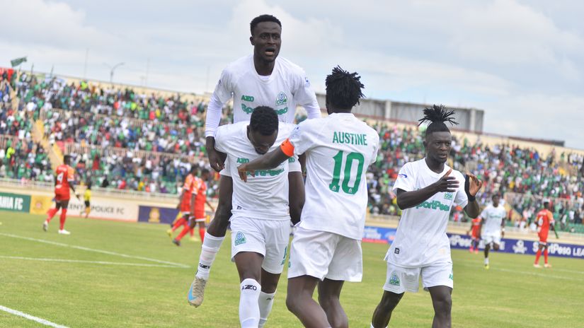 Gor Majoa celebrate after scoring against Kenya Police©Gad Isaac