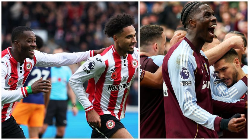 Brentford and Aston Villa winning on Sunday afternoon (©Getty images/Gallo images)