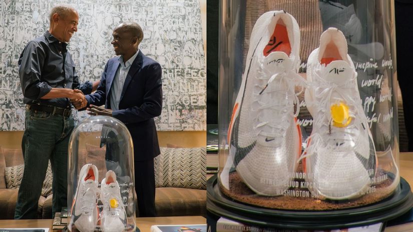Eliud Kipchoge and Barack Obama © courtesy