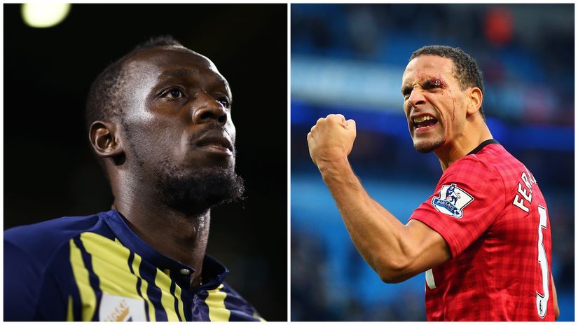 Usain Bolt and Rio Ferdinand (©Getty Images)