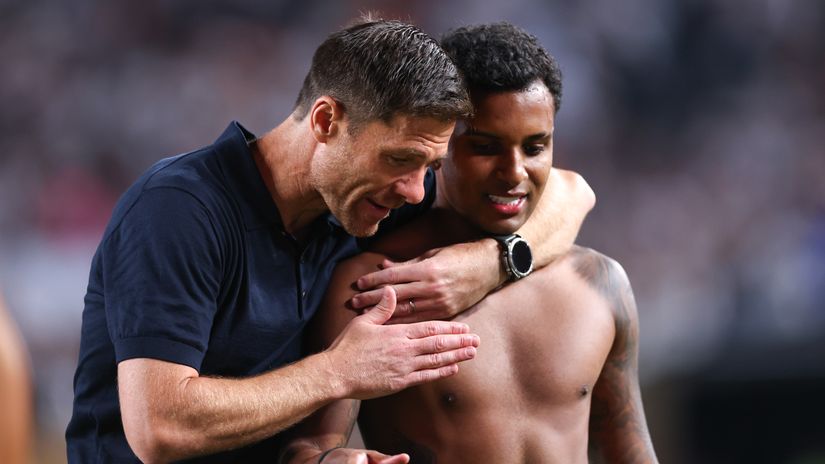 Xabi Alonso and Rodrygo (©Gallo Images)