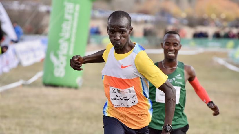 Birthday boy Kipsang wins second cross country race as young Jebet settles for silver