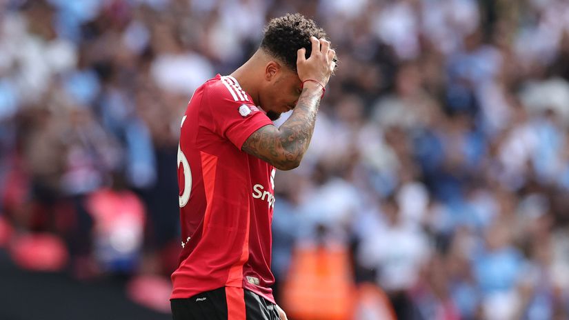 Jadon Sancho in Man United's jersey (©Gallo Images)