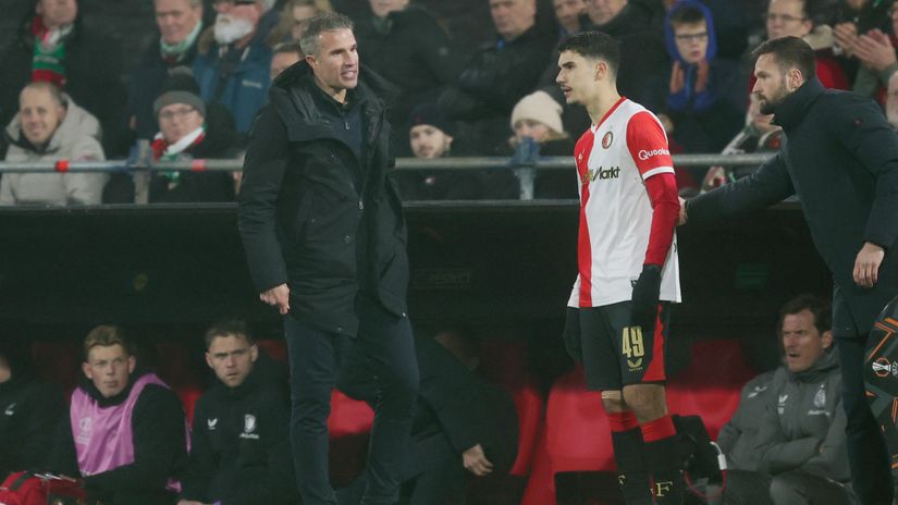 Robin van Persie and his son, Shaqueel (©Gallo Images)