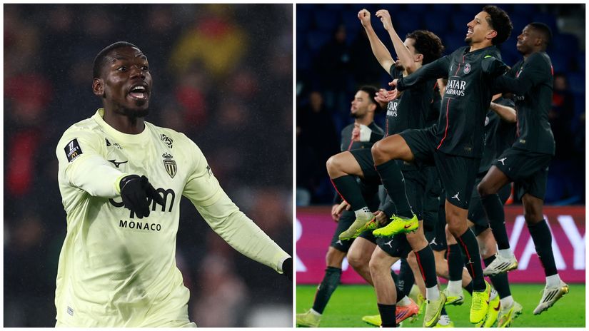 Paul Pogba and PSG's players (©Gallo images)
