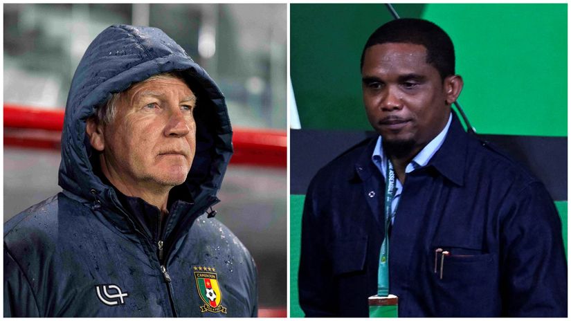 Marc Brys & Samuel Eto'o (©Gallo Images/AFP)