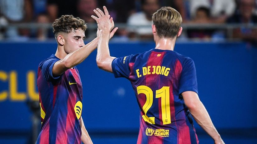 Fermin Lopez & Frenkie de Jong (©AFP)