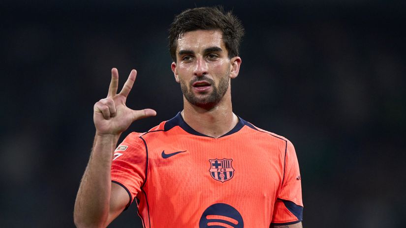 Ferran Torres celebrating the goal (©Gallo Images)