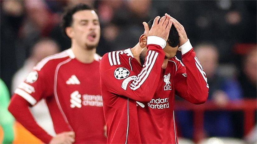 Salah can't believe what's happening to him (©Carl Recine/Getty Images)