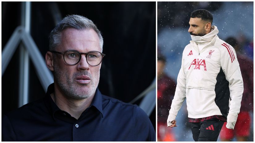 Jamie Carragher & Mohamed Salah (©Getty Images)