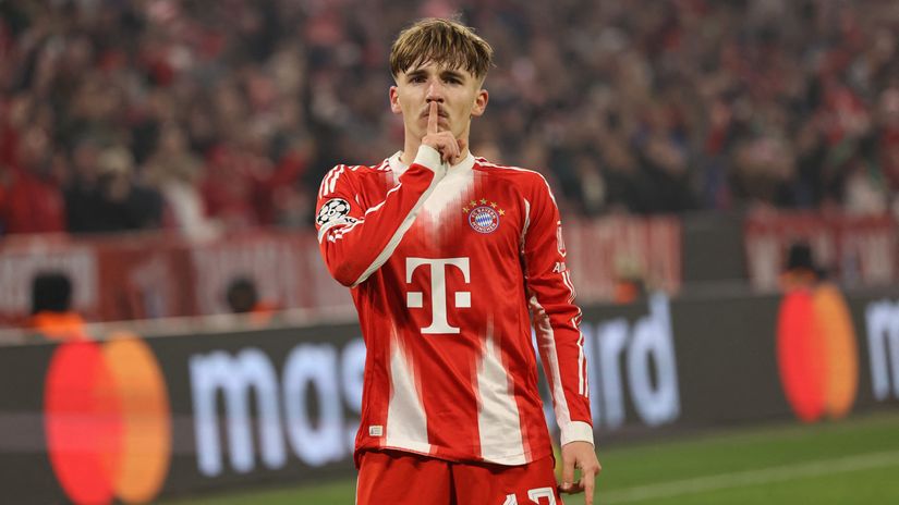Lennart Karl celebrating the goal (©AFP)