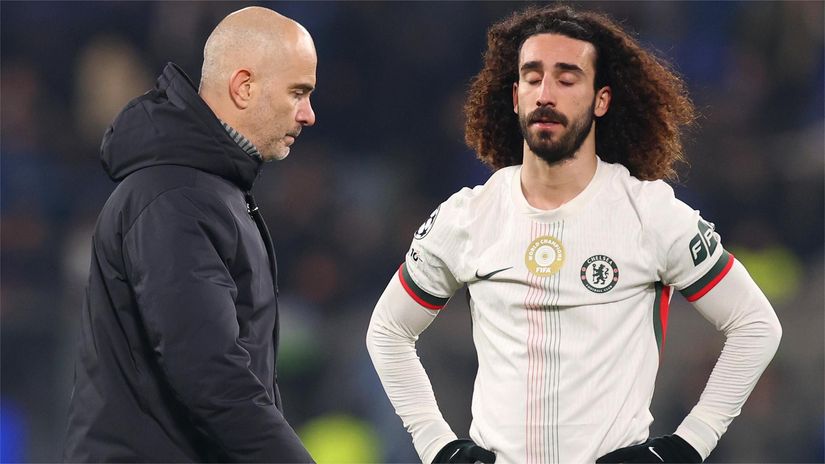Maresca and Cucurella in despair last night (©Carl Recine/Getty Images)
