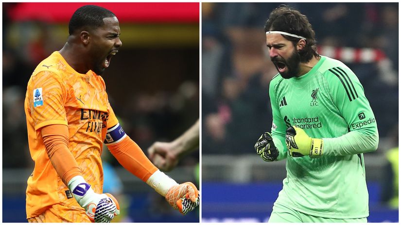 Maignan and his potential successor Alisson (©Getty images)