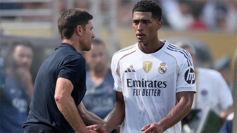Xabi Alonso and Jude Bellingham (©REUTERS/Lee Smith)