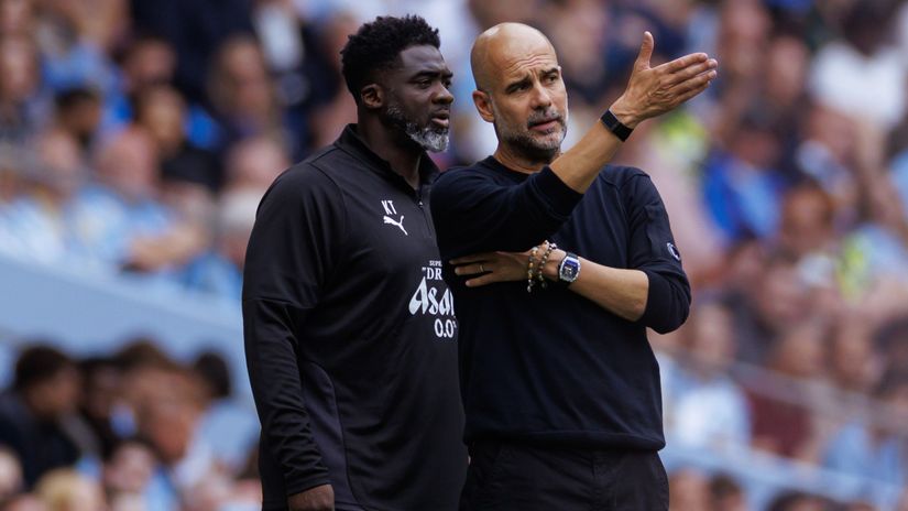 Kolo Toure & Pep Guardiola (©Marc Atkins/Getty Images/Gallo Images)