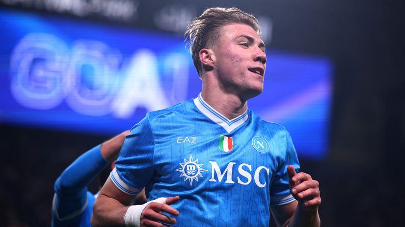 Rasmus Hojlund celebrating the goal (©Gallo Images)