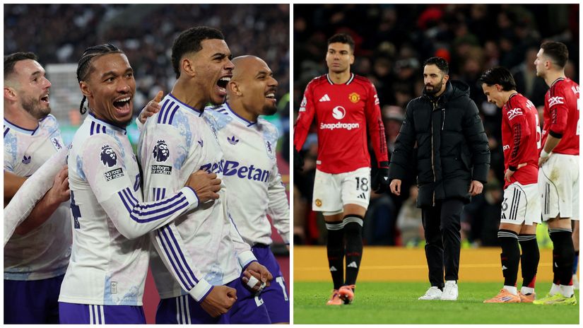 Aston Villa and Manchester United players (©Gallo Images)