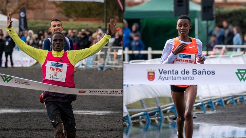 Brian Kiptoo/ Dorcus Chepkwemoi ©Tribuna Palencia/X