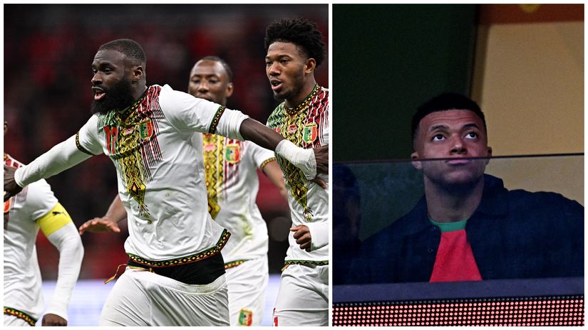 Mali's celebration and Kylian Mbappe (©AFP)