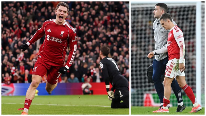 Wirtz celebrated his first Liverpool goal, while Trossard was given a 'special treatment' by his former teammates (©Getty images)