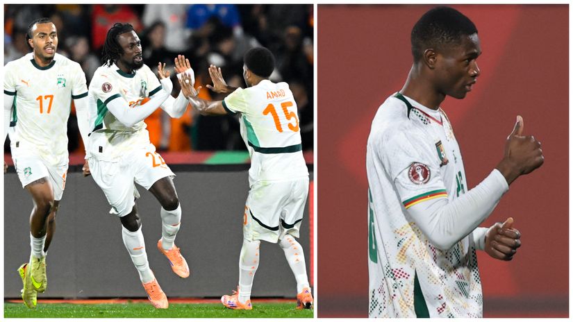 Ivory Coast and Cameroon on the field (©AFP)