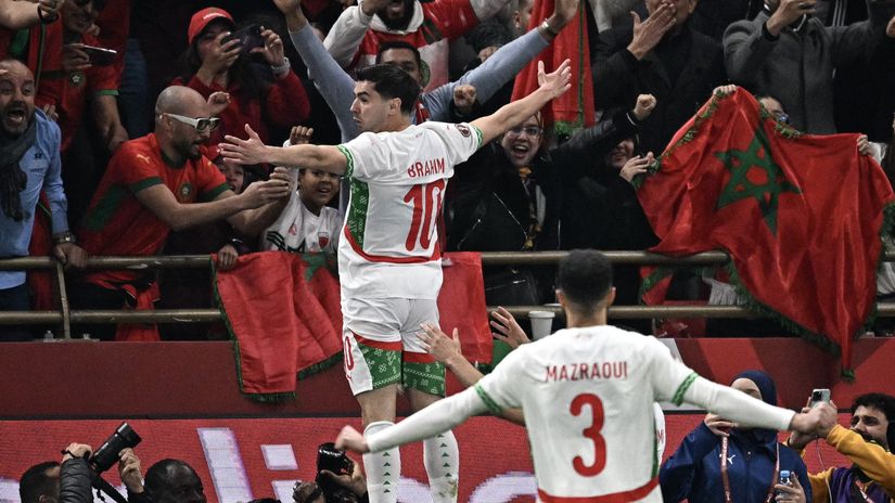 Brahim Diaz celebrating the goal (©AFP)