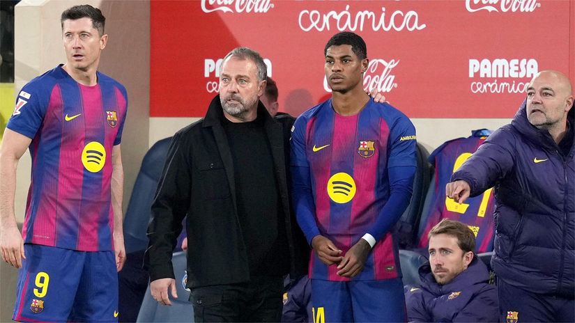 Lewandowski, Flick and Rashford (©Alex Caparros/Getty Images)
