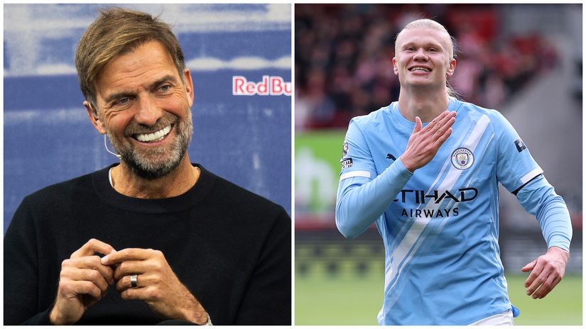 Jurgen Klopp and Erling Haaland (©Getty Images)