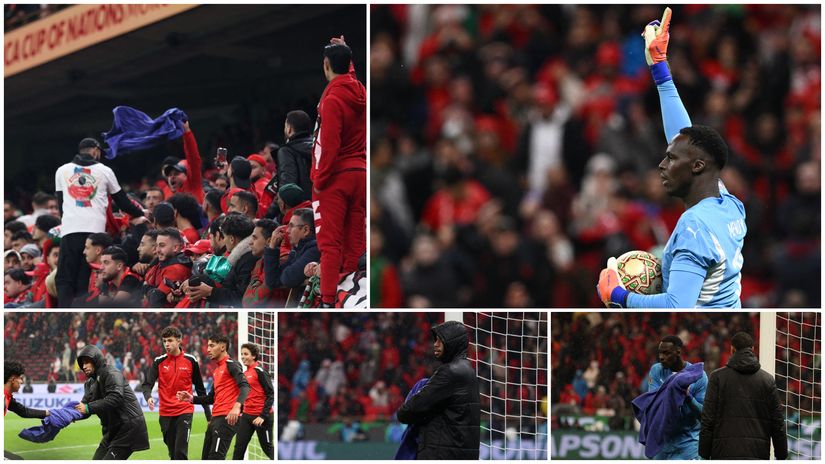 The battle for Mendy's towel was surreal... (©AFP)