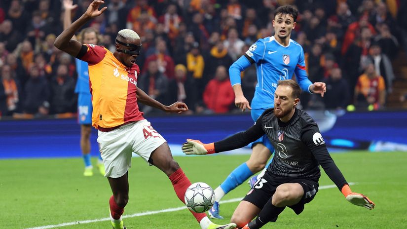 Osimhen in action against Atletico (©Reuters/Umit Bektas/Gallo Images)