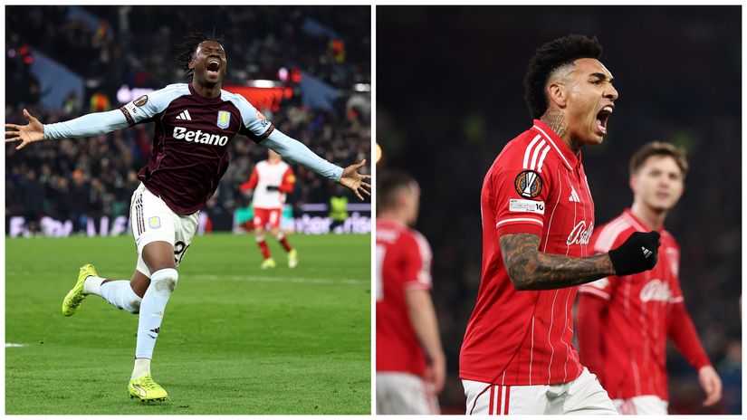 Jamaldeen Jimoh and Igor Jesus celebrating their goals (©Getty Images)