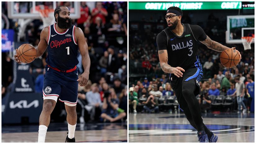 James Harden & Anthony Davis (©AFP)