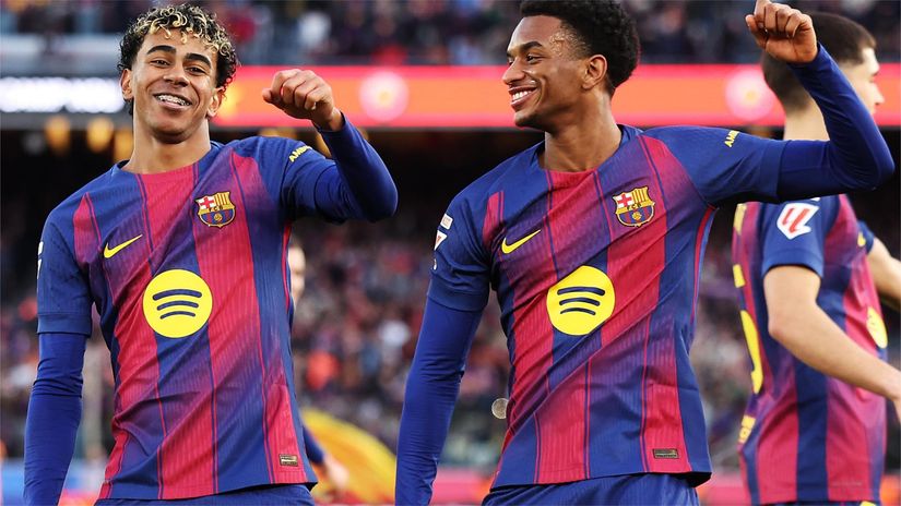 Yamal and Balde celebrating it in style (©Judit Cartiel/Getty Images)