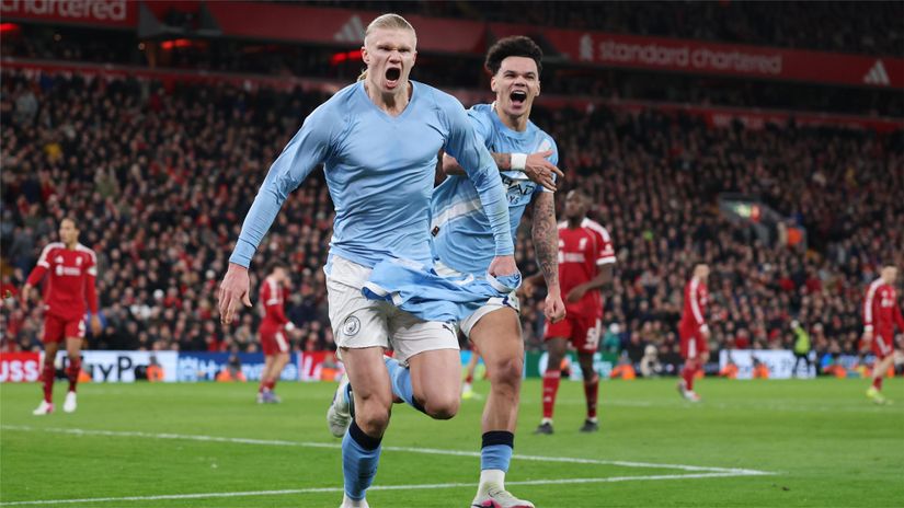 Haaland led the Cityzens to another triumph over Liverpool (©Michael Regan/Getty Images)