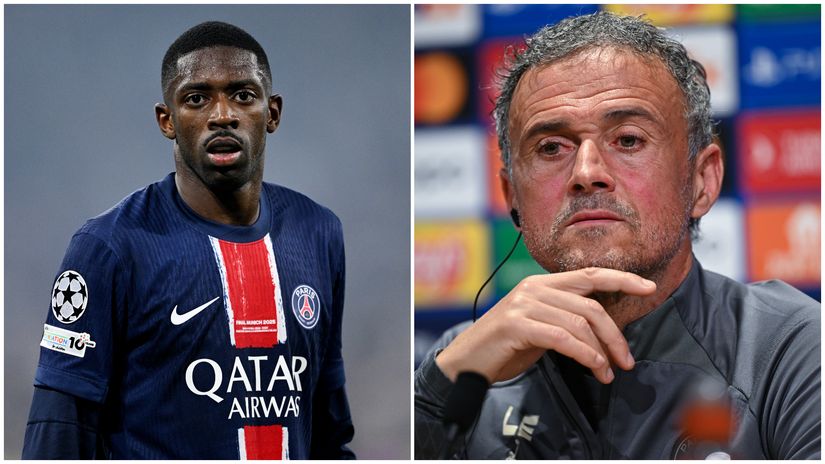 Ousmane Dembele and Luis Enrique (©Getty Images)