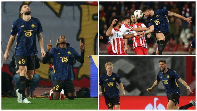 Giroud's Belgrade masterclass (©REUTERS/Marko Djurica)