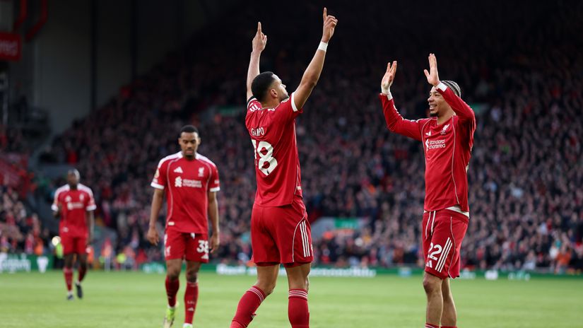 Cody Gakpo and Hugo Ekitike celebrating the goal (©Getty Images)