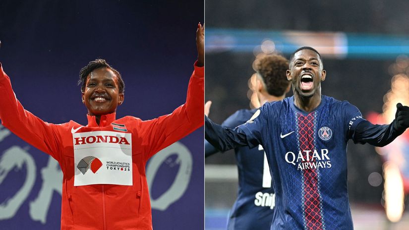 Faith Kipyegon, Ousmane Dembélé © AFP