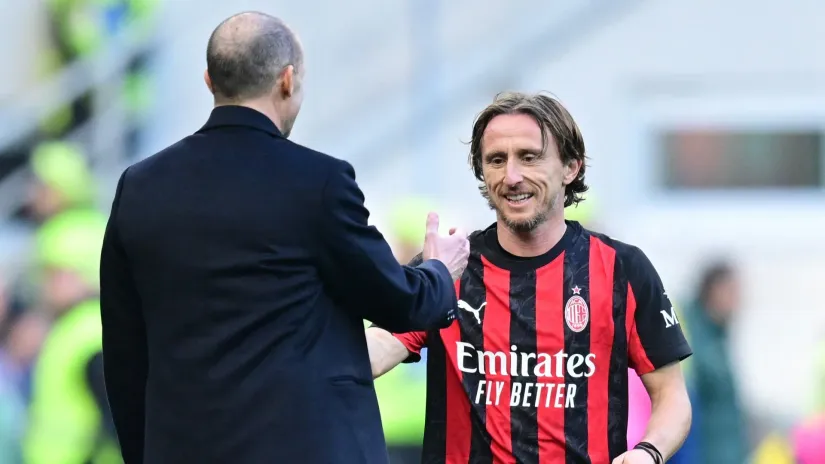 Massimiliano Allegri and Luka Modric (©Getty Images)