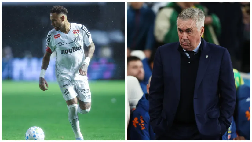 Neymar and Ancelotti (©Getty Images)